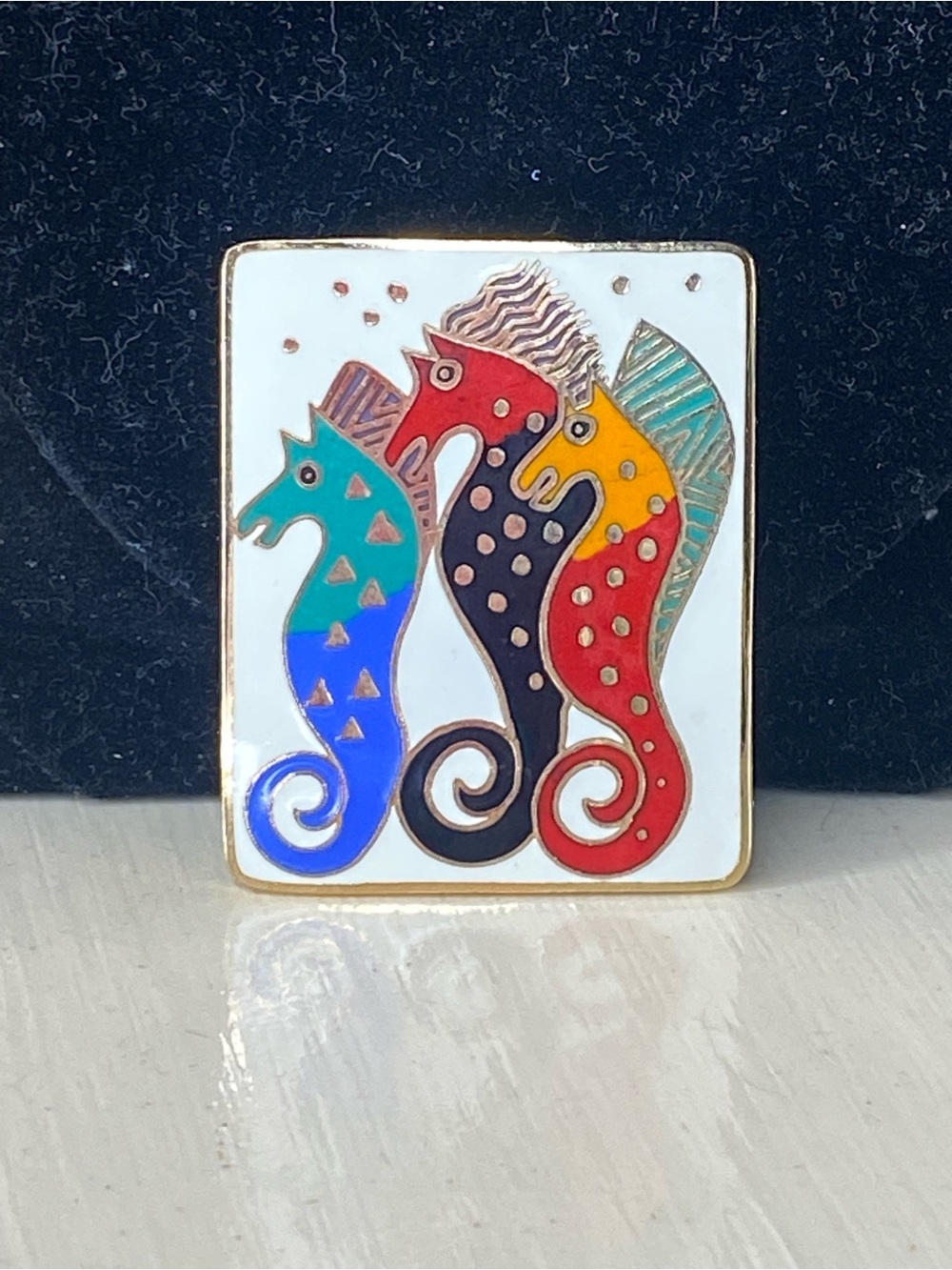 Laurel Burch Sea Stallions Brooch